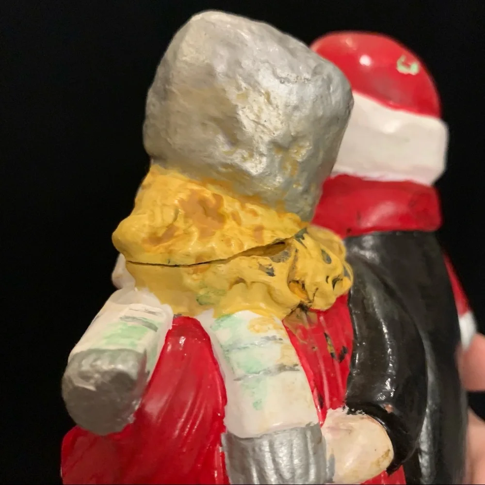 Vintage Christmas Caroling Family Ceramic Figurine Statue // REPAIRED/FLAWS